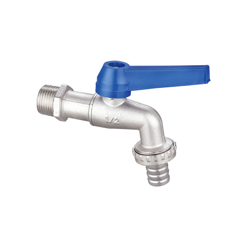 Bibcock bóng bằng đồng có tay cầm màu xanh AMT-7006 chất lượng tốt
